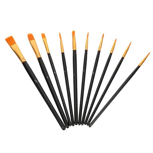 KONTONTY Nylonmalerei Satz Pinsel Für Acrylmalerei Nylonhaar Farbset Künstlerfarbe Geeignet Für Aquarell Und Ölmalerei von KONTONTY