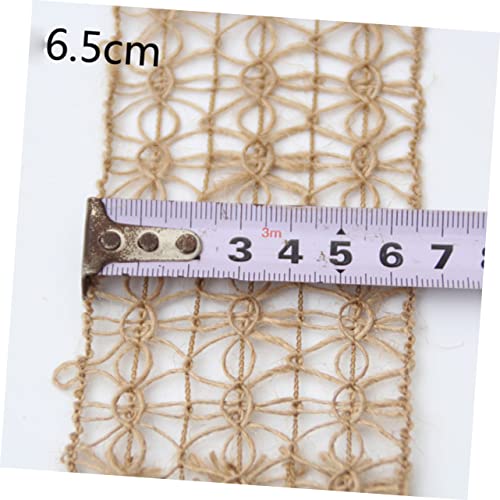 KONTONTY Offene Blumen Spitze Jute Dekorationsband Handgefertigtes Bastelseil für Vintage DIY Hochzeitsdeko Tischdekoration von KONTONTY