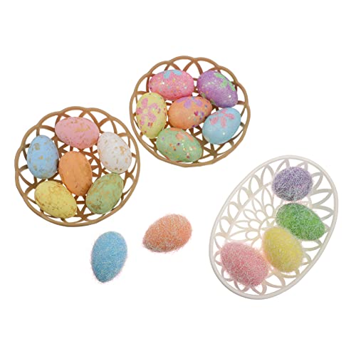 KONTONTY Osterei Party Eierfarbe Dekorationen golden groß Ornamente ostereier easter eggs Ostereier für Ostertraditionen -Ostereier -Ei- Schaumstoff von KONTONTY