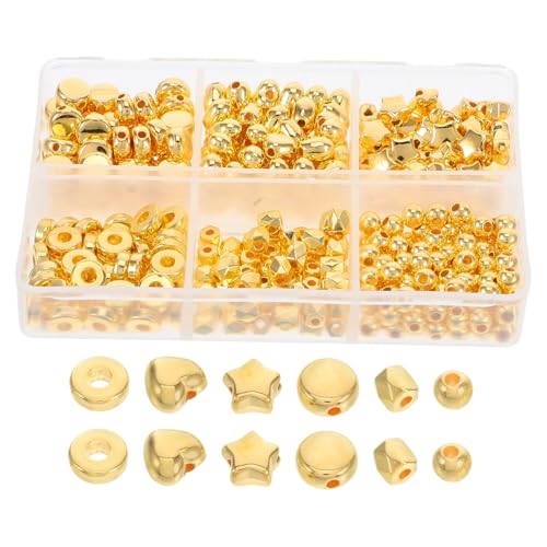 KONTONTY Plastik Abstandshalter Perlen Große Runde Spacer Beads Leichtes Kunststoff Schmuckzubehör für DIY Armbänder Halsketten Glatte Lose Perlen für Basteln von KONTONTY