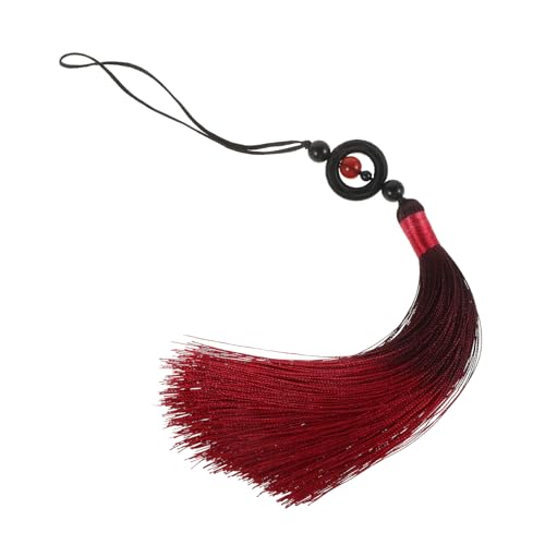 KONTONTY Quaste für Robuste Quastenanhänger für Fechtwaffen Traditionelle Dekoration Einfach Anzubringen Vielseitig Einsetzbar Weinrot KONTONTY Quaste für Robuste Quastenanhänger für Fechtwaffen Traditionelle Dekoration Einfach Anzubringen Vielseitig Einsetzbar Weinrot von KONTONTY
