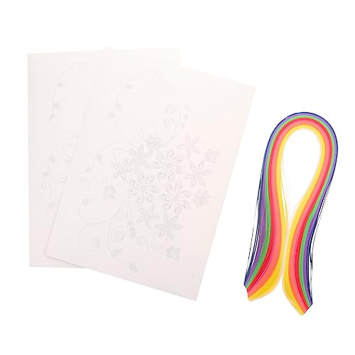 KONTONTY Quilling Papier Set für Diy Papierkunst mit Bunten Streifen und Werkzeugen für Handwerksprojekte und Kreative Bastelideen von KONTONTY