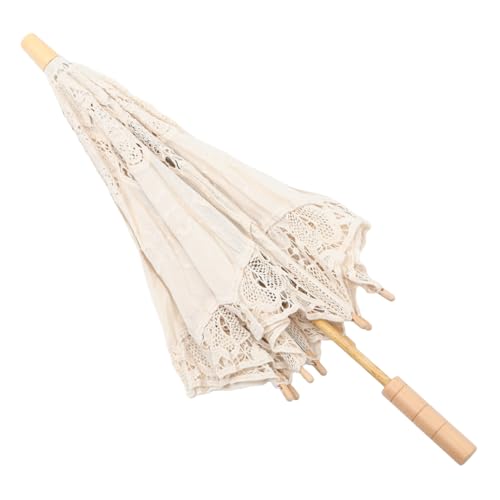 KONTONTY Regenschirm aus Spitze Spitzen-Regenschirm-Requisite Dekoration für großer Regenschirm Big Umbrella Regenschirme für Regen Hochzeitsdekoration Hochzeitsschirm Festschirm Jahrgang von KONTONTY