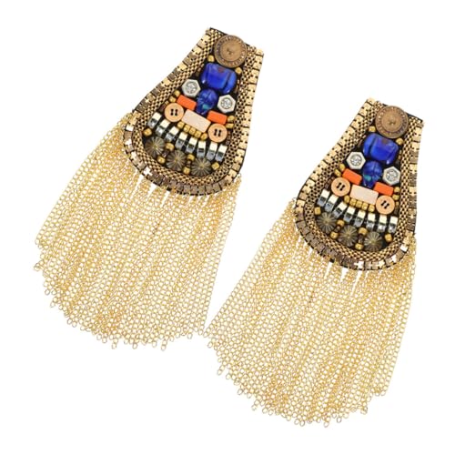 KONTONTY Retro Schulter-tassel Epauletten aus Robustem Metall mit Eleganter Quastenverzierung Vielseitiges Vintage-accessoire für Anzüge Bühnenkostüme und Formelle Outfits Britischer Stil von KONTONTY