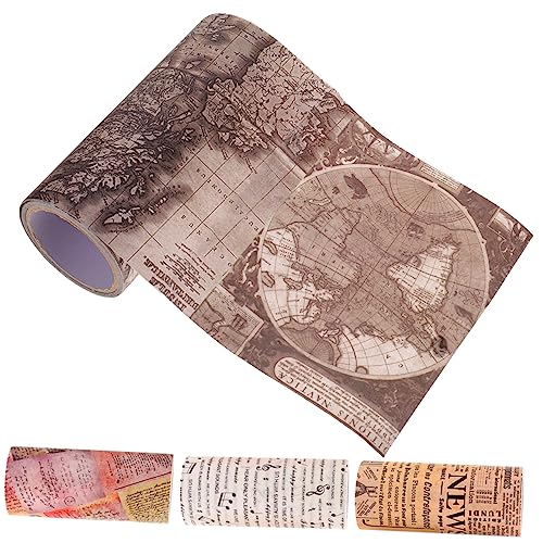 KONTONTY Retro Washi Tape Dekorative Klebebänder für DIY Geschenkkarton Scrapbooking Journaling Geschenkverpackung und Projekte Vintage Design von KONTONTY