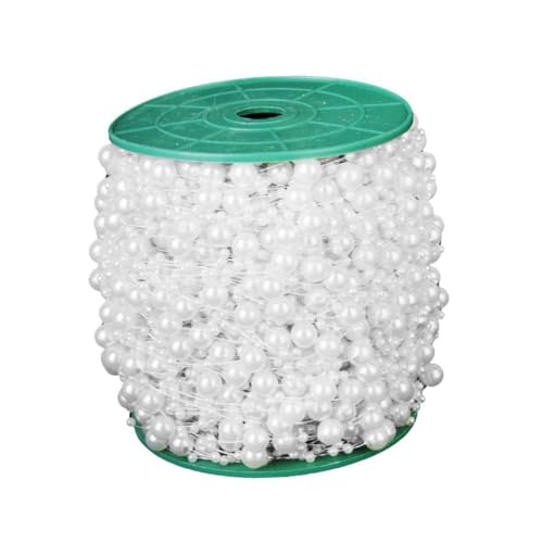 KONTONTY Roll Kunstperlen Kette für DIY Bastelarbeiten Weiße Perlen für Dekoration Hochzeiten Handtaschen und Accessoires Individuell Zuschneidbar KONTONTY Roll Kunstperlen Kette für DIY Bastelarbeiten Weiße Perlen für Dekoration Hochzeiten Handtaschen und Accessoires Individuell Zuschneidbar von KONTONTY