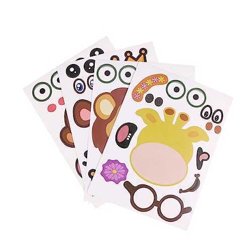 KONTONTY Runde Ebene Aufkleber Für Kinder Cartoon-Sticker Rolle DIY-spieleaufkleber Tieraufkleber Satz Aufkleber Für Notizbuch Und Federmäppchen von KONTONTY