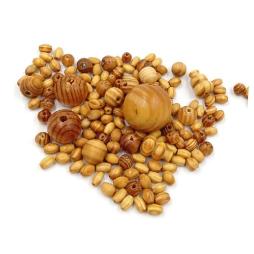 KONTONTY Runde Holzperlen Mix Große Kleine Natürliche Kiefernholz Perlen DIY Schmuckherstellung Makramee Armbänder Basteln Party Dekoration KONTONTY Runde Holzperlen Mix Große Kleine Natürliche Kiefernholz Perlen DIY Schmuckherstellung Makramee Armbänder Basteln Party Dekoration von KONTONTY