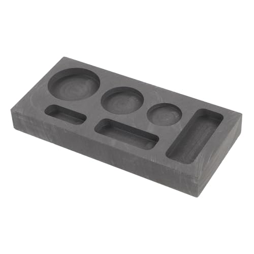 KONTONTY Sechsloch-Schlitzform Gussform gießen Schmuck Barfenformen Metallschmelzguss-Set Gießform schmelzen Schmelzformen Graphit Schwarz von KONTONTY