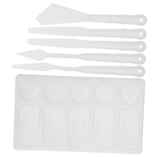 KONTONTY Set Rakel Palettenset Farbhalter Farbwanne Malwerkzeuge Für Künstler Malspachtel Malschaber Aquarellpalette Ölgemälde Kit Künstlerpalette Pp Weiß KONTONTY Set Rakel Palettenset Farbhalter Farbwanne Malwerkzeuge Für Künstler Malspachtel Malschaber Aquarellpalette Ölgemälde Kit Künstlerpalette Pp Weiß von KONTONTY