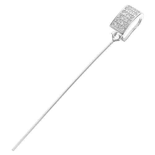 KONTONTY Silber Anhänger Verbindungsschließe mit Langem Stift für Schmuckherstellung Eleganter Verschluss für Diy Projekte und Platinfarbe von KONTONTY