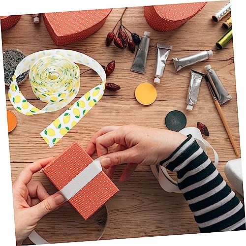 KONTONTY Sommerliche DIY Schleifenband mit Zitronenmuster Geripptes Geschenkband für Partydekoration Glattes Polyester Band für Geschenkverpackung und Bastelarbeiten KONTONTY Sommerliche DIY Schleifenband mit Zitronenmuster Geripptes Geschenkband für Partydekoration Glattes Polyester Band für Geschenkverpackung und Bastelarbeiten von KONTONTY