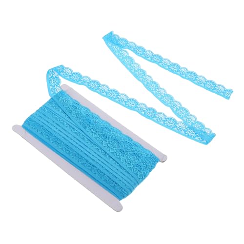 KONTONTY Spitzendekoration schmücken Dekorativ Hochzeit trimmen Zubehör Stoff bastelzeug dekoring decor Kleidungsdekoration verkleidung Kleidung Spitze Kleidung Ausschnitt Spitze Nylon Blue von KONTONTY