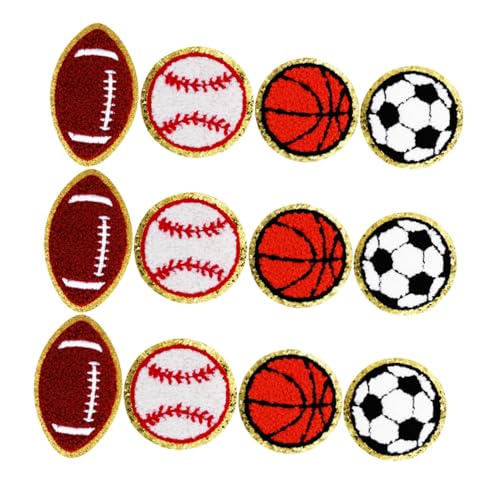 KONTONTY Teiliges Sport Bügelbild aus Langlebigem Polyester Bestickte Baseball Basketball Fußball Football Patches Vielseitig für DIY Kleidung Taschen Schuhe Einfach Anzubringen von KONTONTY