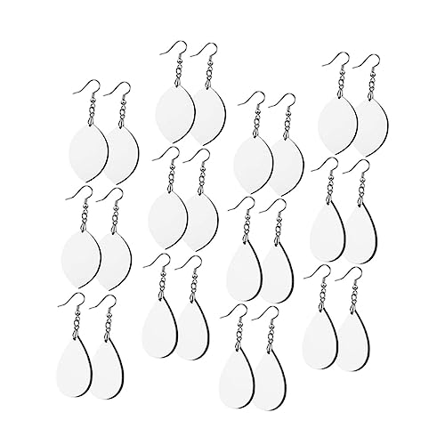 KONTONTY Teiliges Sublimations Ohrring Set mit Tropfen und Blattform Doppelseitig Bedruckbare DIY Ohrhänger Ohrhaken Geeignet für Schmuckherstellung und Personalisierte Bastelprojekte von KONTONTY