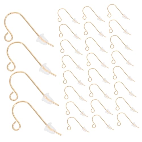 KONTONTY Teiliges V-förmiges Ohrhaken Ohrring Basteln Hautfreundliche Metall-drahthaken mit Ohrstoppern Sichere DIY Ohrschmuck Herstellung Komfortabel und Robust für Frauen von KONTONTY