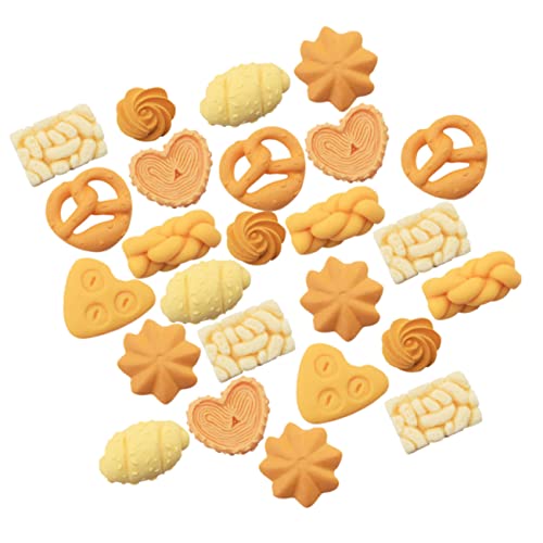KONTONTY Telefonabdeckung Charms 40 Stück Miniatur Brot Cookie Harz Handwerk von KONTONTY