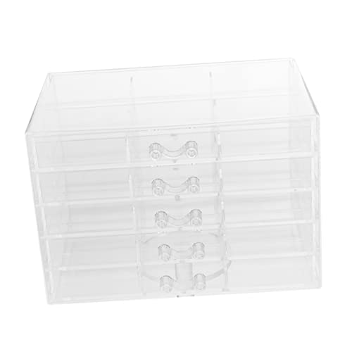 KONTONTY Transparente Schmuckaufbewahrungsbox mit Schichten und Fächern Acryl Organizer für Ohrringe Ringe Ketten und Mehr für Aufbewahrung und Dekoration von KONTONTY