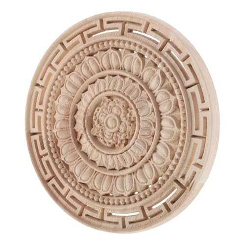 KONTONTY Unlackierte Holz-onlay Applikation Mandala Blume Rund Geschnitzt Unbemalt Holzdekor Für Möbel Schrank Kommode Bett Wand Dekoration Europäisches Design KONTONTY Unlackierte Holz-onlay Applikation Mandala Blume Rund Geschnitzt Unbemalt Holzdekor Für Möbel Schrank Kommode Bett Wand Dekoration Europäisches Design von KONTONTY