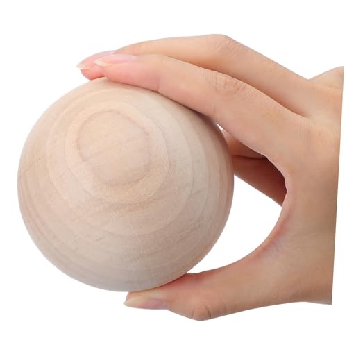 KONTONTY Unlackierter Holzkugel Robuste Runde Holzsphere für Bastel und DIY Projekte für Malerei und Kreative Gestaltungen Naturbelassene Holzoberfläche für Lehrmittel und Dekorationen von KONTONTY