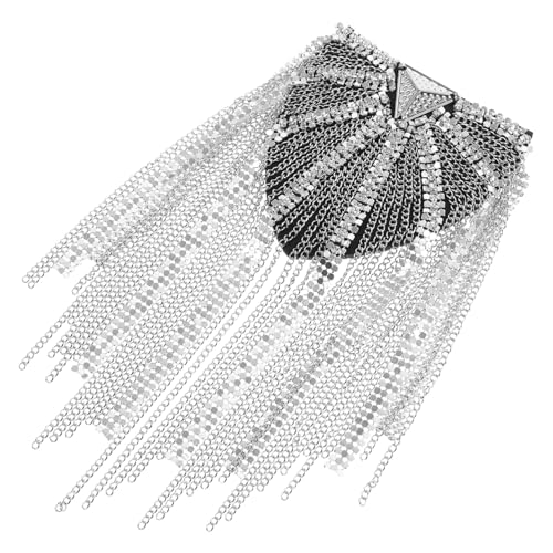 KONTONTY Vintage Schulter Quasten Schulterklappen mit Strass Metall Dekoration für Damen Schmuck Applikation für Anzüge Hochzeiten Partys und Festliche Outfits KONTONTY Vintage Schulter Quasten Schulterklappen mit Strass Metall Dekoration für Damen Schmuck Applikation für Anzüge Hochzeiten Partys und Festliche Outfits von KONTONTY