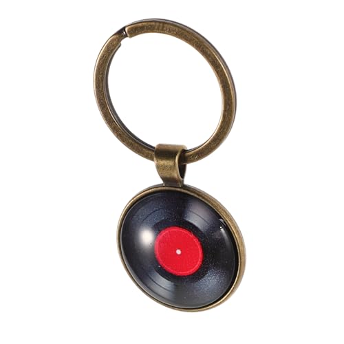 KONTONTY Vinyl-Schallplatten-Schlüsselanhänger Taschenanhänger Retro-Schlüsselanhänger musik musik schlüsselanhänger Rucksackanhänger Musikalischer Party-Schlüsselanhänger rot KONTONTY Vinyl-Schallplatten-Schlüsselanhänger Taschenanhänger Retro-Schlüsselanhänger musik musik schlüsselanhänger Rucksackanhänger Musikalischer Party-Schlüsselanhänger rot von KONTONTY