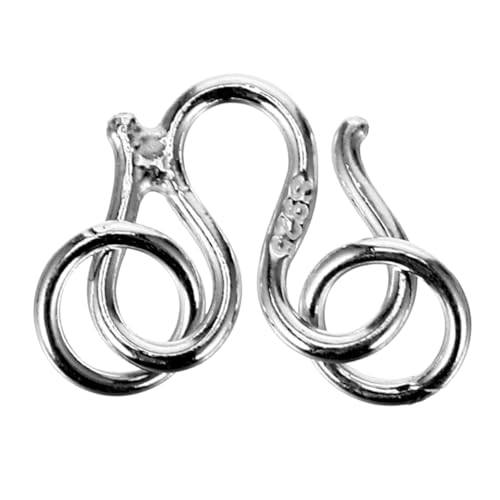 KONTONTY W-schnalle Aus Sterlingsilber Armband Verbindungsverschlüsse Schmuck Verschluss Silberner Verschluss Für Halskette Armband-verlängerungsverschluss Silver Silber- von KONTONTY
