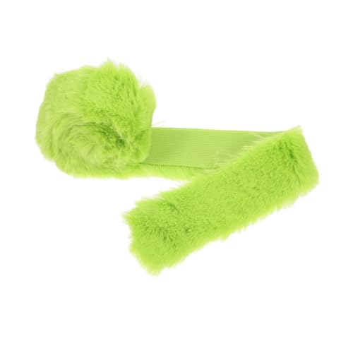 KONTONTY Weihnachtsbaumrock Trimmen Ornamente Kleidung Fell Stoff Weihnachten Gefälscht Karikatur Gemütlich Weiß Plüsch Kleiden Kunstpelzband Diy -zubehör Green Pelzig von KONTONTY
