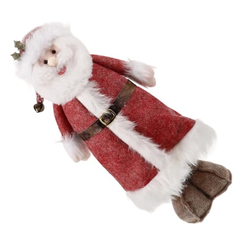 KONTONTY Weihnachtspuppe Kleine Dekoration Für Plüsch Weihnachtsregalfiguren Für Den Innenbereich Verstellbare Weihnachtsfigur Federbeine Weihnachtsdekor Hängende Weihnachtsriesen von KONTONTY