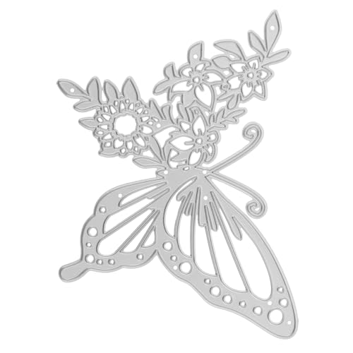 KONTONTY Würfel Aus Kohlenstoffstahl Stanzschablonen Schmetterling Stanzformen Aus Metall Schmetterlingsstanze Schneidet Papier Silver Stahl Mit Hohem Kohlenstoffgehalt von KONTONTY