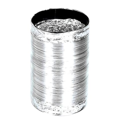 KONTONTY Zweilagiges Auspuffrohr Entlüftungsschlauch Zu Hause Küchenleitung Küchenhaubenschlauch Flexibel Luftschlauch Flexibler Luftkanal Küchenentlüftungsschlauch Aluminiumfolie Silver von KONTONTY