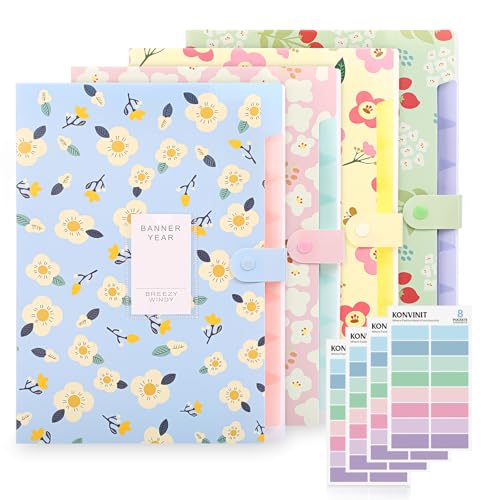 KONVINIT Fächermappe A4 mit 7 Fächer Erweiterbar Dokumentenmappe Document Organizer Floral Ordnungsmappe Organizer Mappe Grosse Kapazität für Haus, Schule und Arbeitsreise,4 Stücke KONVINIT Fächermappe A4 mit 7 Fächer Erweiterbar Dokumentenmappe Document Organizer Floral Ordnungsmappe Organizer Mappe Grosse Kapazität für Haus, Schule und Arbeitsreise,4 Stücke von KONVINIT