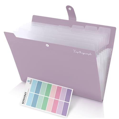 KONVINIT Dokumentenmappe A4 Fächermappe Document Organizer Dokumentenordner Büro Aesthetic School Stuff Sortiermappe mit 7 Fächern Ordnungsmappe aus Kunststoff,violett KONVINIT Dokumentenmappe A4 Fächermappe Document Organizer Dokumentenordner Büro Aesthetic School Stuff Sortiermappe mit 7 Fächern Ordnungsmappe aus Kunststoff,violett von KONVINIT