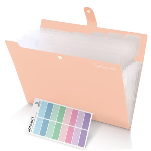 KONVINIT Dokumentenmappe A4 Fächermappe Mappe mit 7 fächern Ordnungsmappe aus Kunststoff,Papier Organizer für Büro Schule, Document Organizer Folder Bürobedarf Schulsachen,rosa KONVINIT Dokumentenmappe A4 Fächermappe Mappe mit 7 fächern Ordnungsmappe aus Kunststoff,Papier Organizer für Büro Schule, Document Organizer Folder Bürobedarf Schulsachen,rosa von KONVINIT