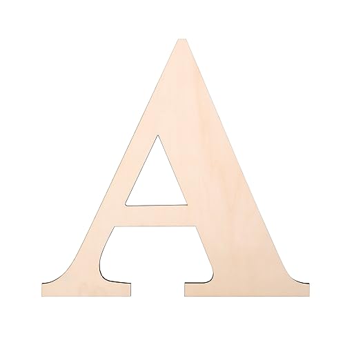 Holzbuchstaben, 30,5 cm, große Holzbuchstaben für Wanddekoration, 1,27 cm, blanko, unlackiert, Holzbuchstaben für Zuhause, Wanddekoration, DIY, Malerei, Handwerk (A) von KOOCHOICE