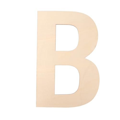Holzbuchstaben, 30,5 cm, große Holzbuchstaben für Wanddekoration, 1,27 cm, blanko, unlackiert, Holzbuchstaben für Zuhause, Wanddekoration, DIY, Malerei, Handwerk (B) von KOOCHOICE
