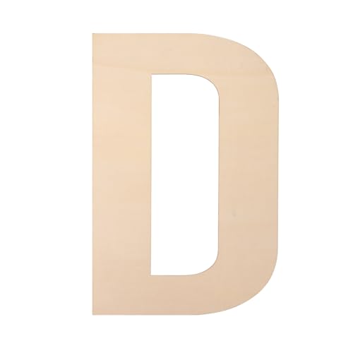 Holzbuchstaben, 30,5 cm, große Holzbuchstaben für Wanddekoration, 1,27 cm, blanko, unlackiert, Holzbuchstaben für Zuhause, Wanddekoration, DIY, Malerei, Handwerk (D) von KOOCHOICE