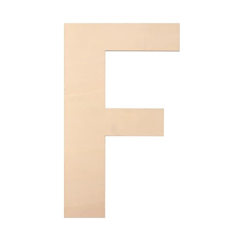 Holzbuchstaben, 30,5 cm, große Holzbuchstaben für Wanddekoration, 1,27 cm, blanko, unlackiert, Holzbuchstaben für Zuhause, Wanddekoration, DIY, Malerei, Handwerk (F) von KOOCHOICE