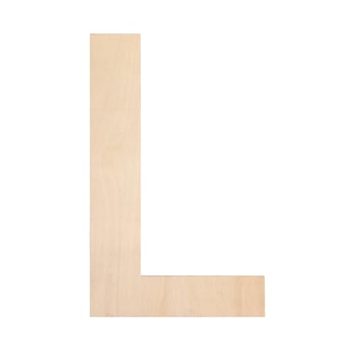 Holzbuchstaben, 30,5 cm, große Holzbuchstaben für Wanddekoration, 1,27 cm, blanko, unlackiert, Holzbuchstaben für Zuhause, Wanddekoration, DIY, Malerei, Handwerk (L) von KOOCHOICE