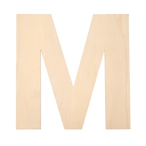 Holzbuchstaben, 30,5 cm, große Holzbuchstaben für Wanddekoration, 1,27 cm, blanko, unlackiert, Holzbuchstaben für Zuhause, Wanddekoration, DIY, Malerei, Handwerk (M) von KOOCHOICE