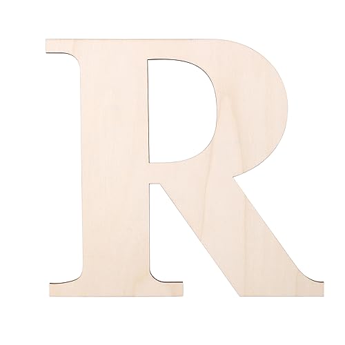 Holzbuchstaben, 30,5 cm, große Holzbuchstaben für Wanddekoration, 1,27 cm, blanko, unlackiert, Holzbuchstaben für Zuhause, Wanddekoration, DIY, Malerei, Handwerk (R) von KOOCHOICE