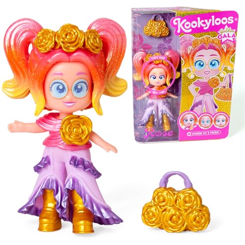 KOOKYLOOS Serie Golden Gala Rose, Sammelpuppe aus der Serie Golden Gala, enthält die Rose Puppe, 1 Tasche, Kleidung und Schuhe und 1 Zubehör, 1 Puppe, 3 Verschiedene Gesichter KOOKYLOOS Serie Golden Gala Rose, Sammelpuppe aus der Serie Golden Gala, enthält die Rose Puppe, 1 Tasche, Kleidung und Schuhe und 1 Zubehör, 1 Puppe, 3 Verschiedene Gesichter von KOOKYLOOS