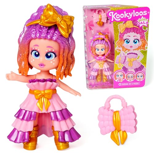 KOOKYLOOS Serie Golden Gala Victoria, Sammelpuppe aus der Golden Gala-Serie, enthält die Victoria-Puppe, 1 Tasche, Kleidung und Schuhe und 1 Zubehör, 1 Puppe, 3 Verschiedene Gesichter KOOKYLOOS Serie Golden Gala Victoria, Sammelpuppe aus der Golden Gala-Serie, enthält die Victoria-Puppe, 1 Tasche, Kleidung und Schuhe und 1 Zubehör, 1 Puppe, 3 Verschiedene Gesichter von KOOKYLOOS