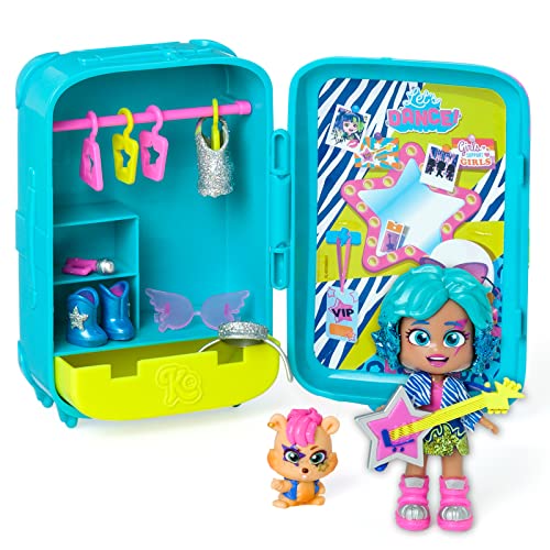 KOOKYLOOS Suzie's Suitcase - Puppenkoffer mit über 14 Modeaccessoires und exklusiver Puppe mit 3 lustigen Ausdrücken. Enthält Kleidung, Accessoires und Schuhe, Kleiderbügel und ein exklusives Haustier KOOKYLOOS Suzie's Suitcase - Puppenkoffer mit über 14 Modeaccessoires und exklusiver Puppe mit 3 lustigen Ausdrücken. Enthält Kleidung, Accessoires und Schuhe, Kleiderbügel und ein exklusives Haustier von KOOKYLOOS