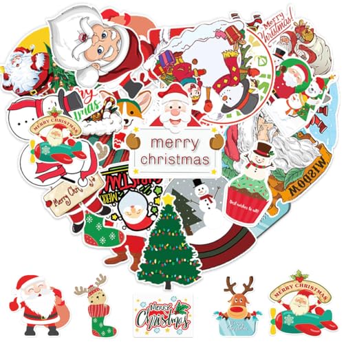 KOOKZ 100 Stück Aufkleber Weihnachten, Cartoon Weihnachtsaufkleber Selbstklebend Weihnachtsetiketten, Geschenkaufkleber Weihnachten Etiketten, Weihnachten Sticker für Geschenkverpackung DIY KOOKZ 100 Stück Aufkleber Weihnachten, Cartoon Weihnachtsaufkleber Selbstklebend Weihnachtsetiketten, Geschenkaufkleber Weihnachten Etiketten, Weihnachten Sticker für Geschenkverpackung DIY von KOOKZ
