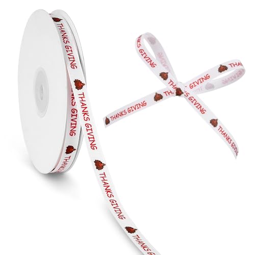 Ripsband für Thanksgiving, Herbst, 0,9 cm, 22,7 m, Walnussholz, dekoratives Band für Handwerk, Kranzschleife, Geschenkverpackung, Party-Dekoration Ripsband für Thanksgiving, Herbst, 0,9 cm, 22,7 m, Walnussholz, dekoratives Band für Handwerk, Kranzschleife, Geschenkverpackung, Party-Dekoration von KOOTAU