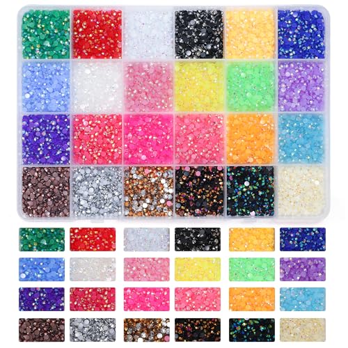 Kristall-Strasssteine zum Basteln, flache Rückseite, 24 Farben, 3 mm, 10.0000 Stück Kristall-Strasssteine zum Basteln, flache Rückseite, 24 Farben, 3 mm, 10.0000 Stück von KOPOX
