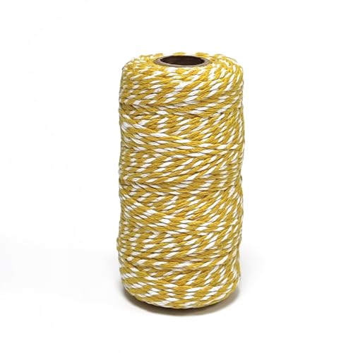 Baker Twine 90 Meter Spule Schnur Schnur für Bastelarbeiten, Dekoration, Geschenke (Gelb) von KORA projects