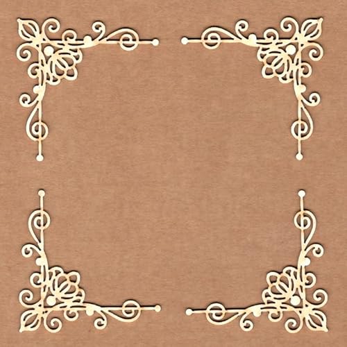 KORA projects Chipboard – Stanzformen aus gepresstem Karton für Scrapbooking und Bastelarbeiten, geschmiedete Ecke ohne Kante KORA projects Chipboard – Stanzformen aus gepresstem Karton für Scrapbooking und Bastelarbeiten, geschmiedete Ecke ohne Kante von KORA projects