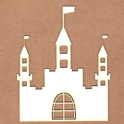 KORA projects Chipboard – Stanzformen aus gepresstem Karton für Scrapbooking und Bastelarbeiten, mittelalterliches Schloss von KORA projects